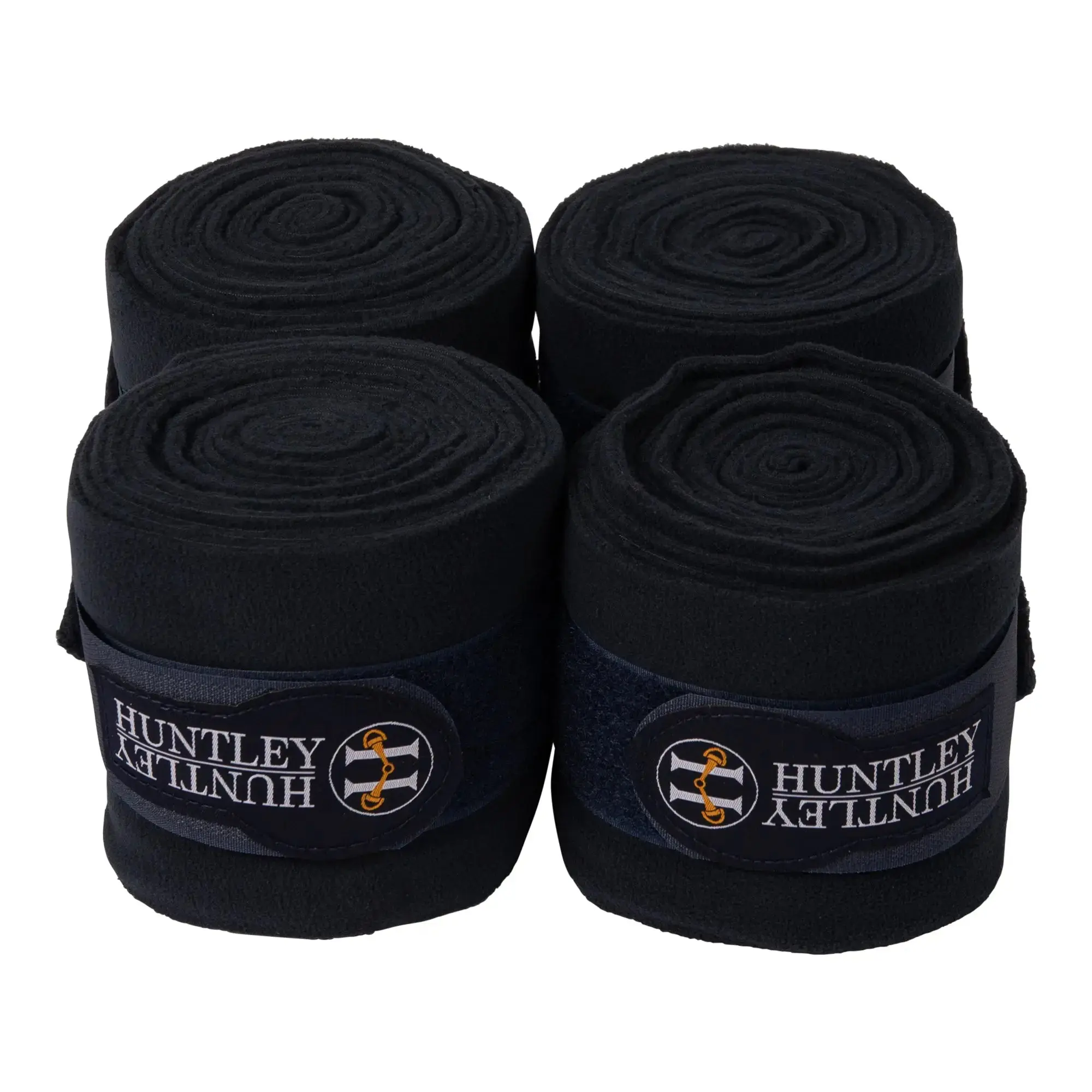 Huntley Equestrian Polo Fleece Wraps, Set of 4, Black - Image 21