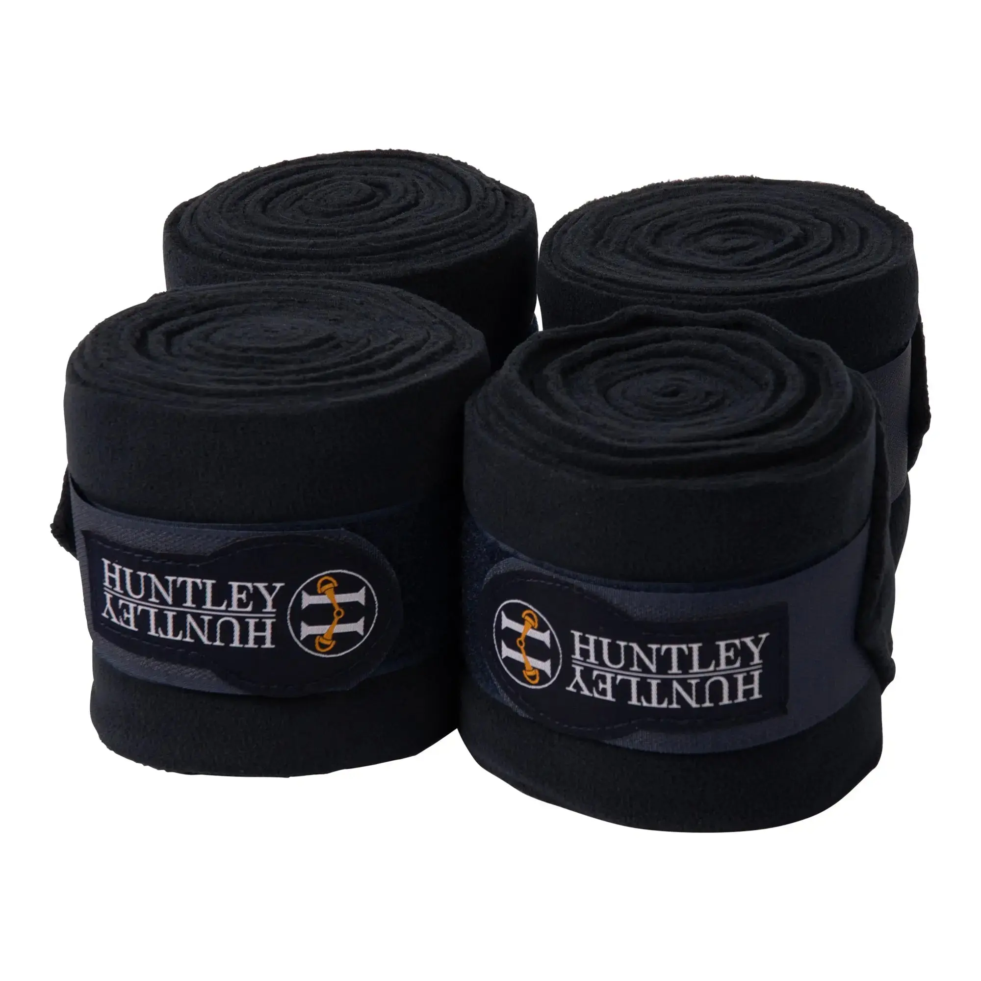 Huntley Equestrian Polo Fleece Wraps, Set of 4, Black - Image 24