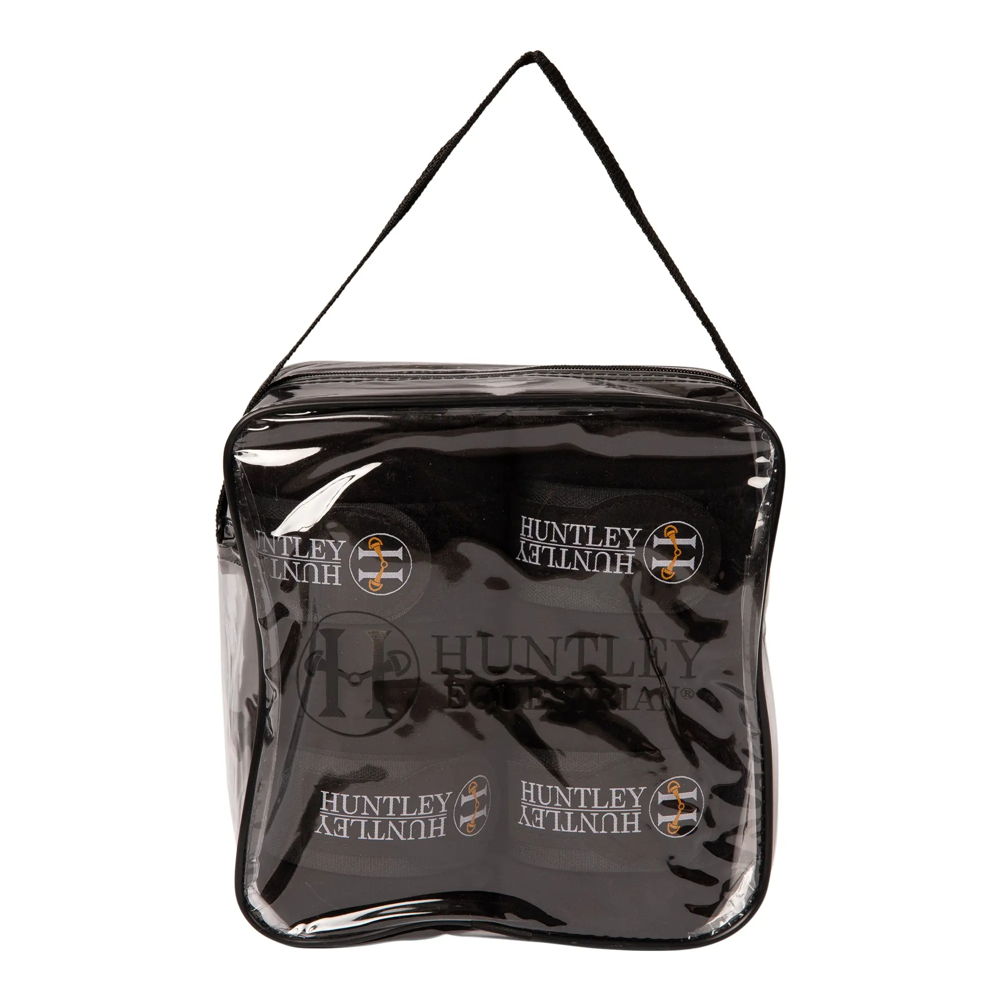 Huntley Equestrian Polo Fleece Wraps, Set of 4, Black - Image 4