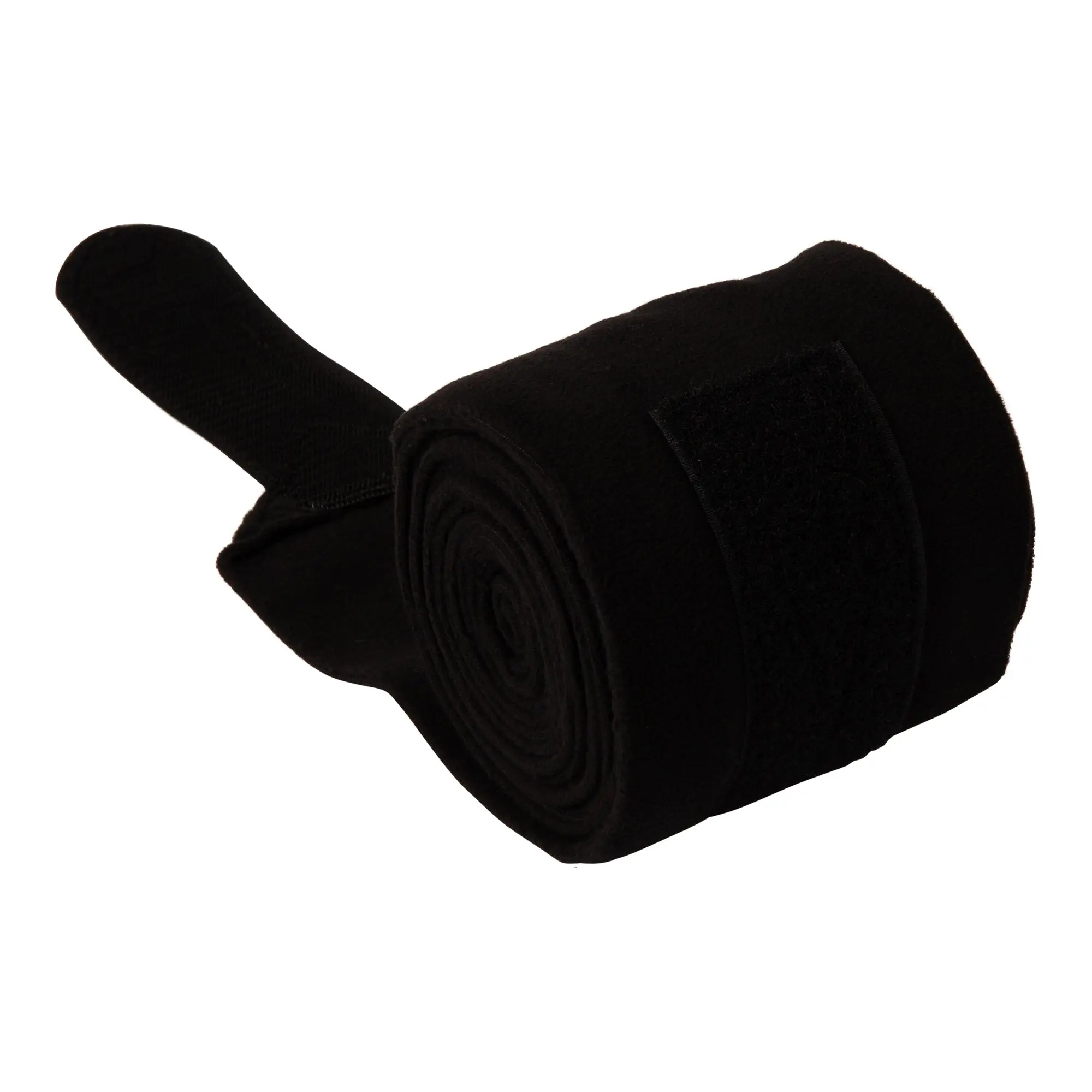 Huntley Equestrian Polo Fleece Wraps, Set of 4, Black - Image 5