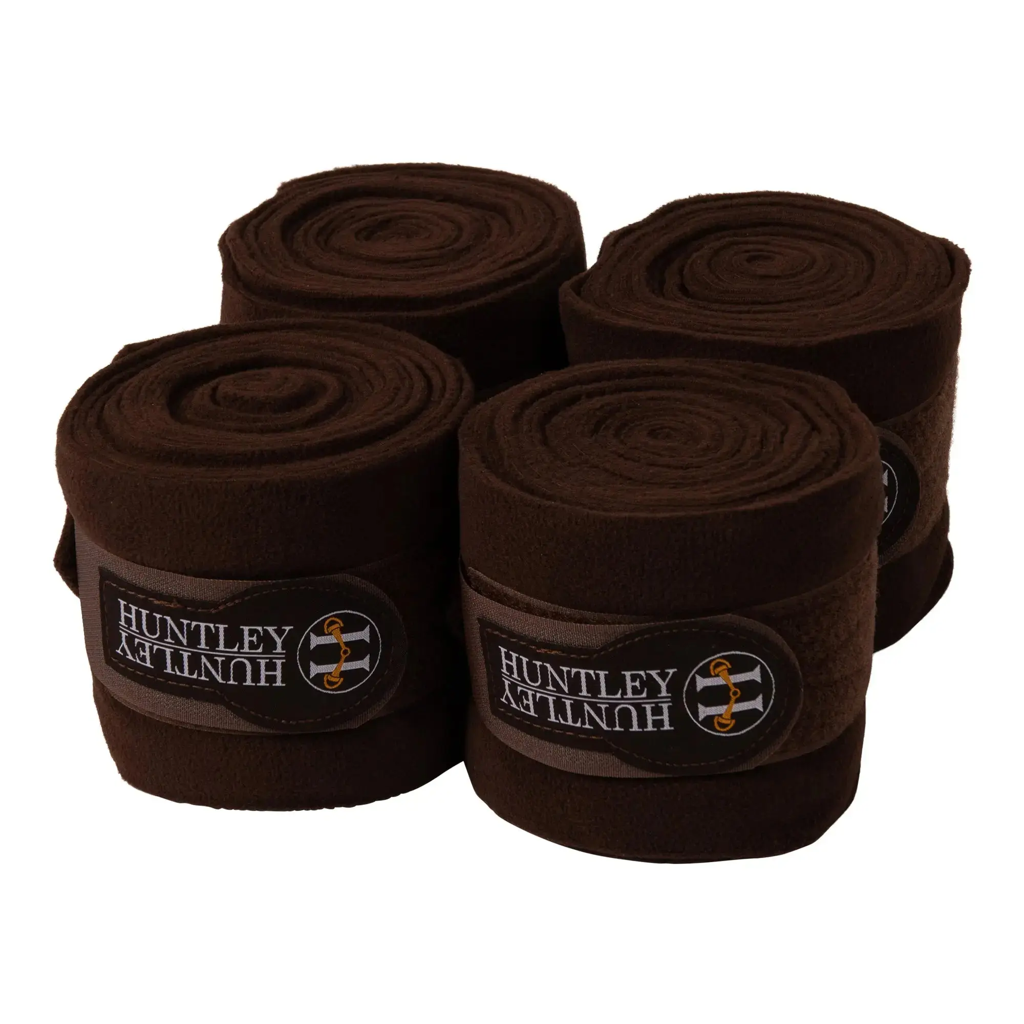 Huntley Equestrian Polo Fleece Wraps, Set of 4, Black - Image 9