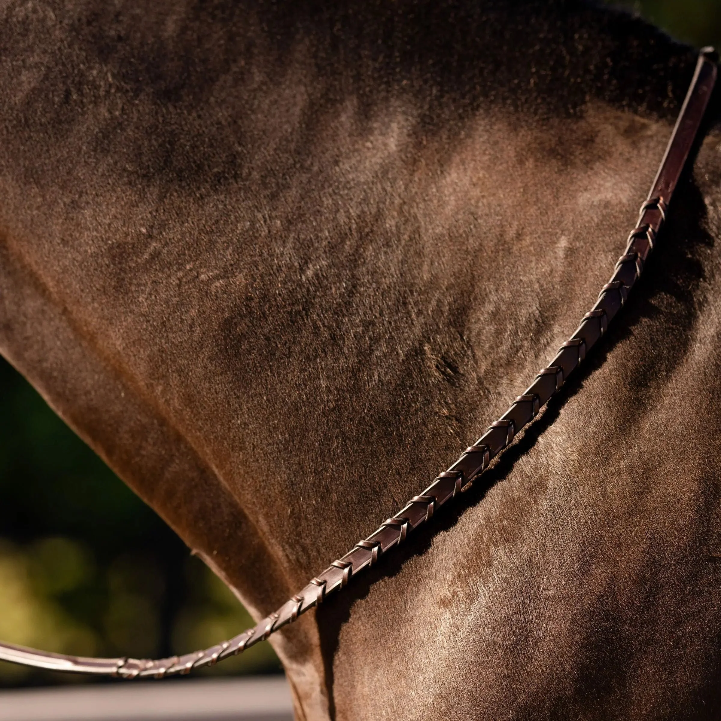 Huntley Equestrian Sedgwick Fancy Stitched Square Raised Laced Reins - Image 3