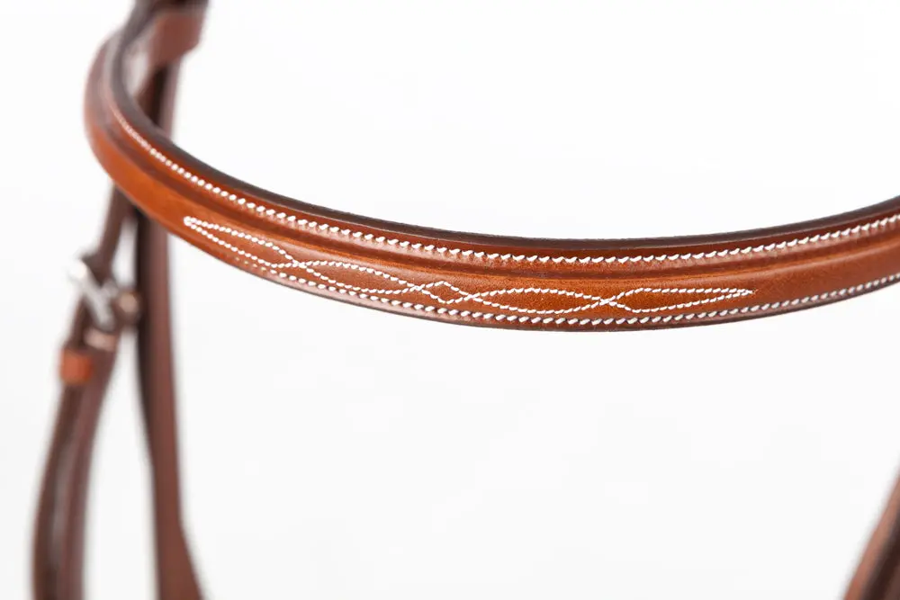 Huntley Equestrian Sedgwick Leather Fancy Stitched English Bridle Pieces - Image 3