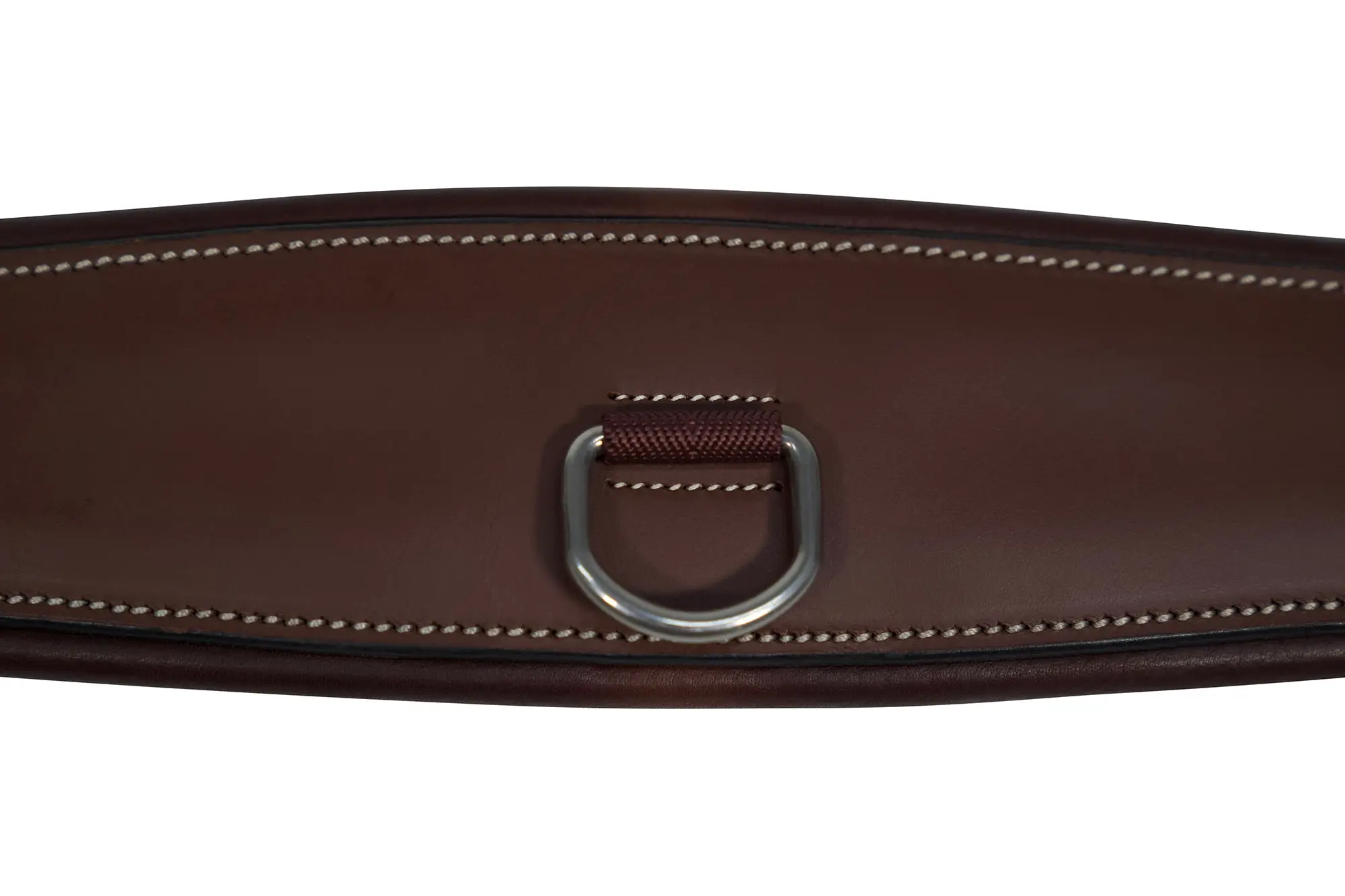Huntley Equestrian Sedgwick Leather Fancy Stitched Padded Leather Contour Shaped Girth with Double End Elastic - Image 10
