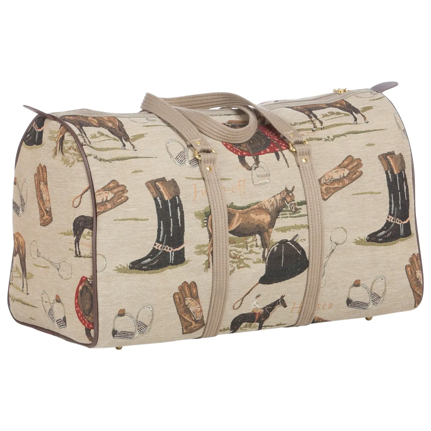 Huntley Equestrian Tapestry Duffle Bag-English Design - Image 4