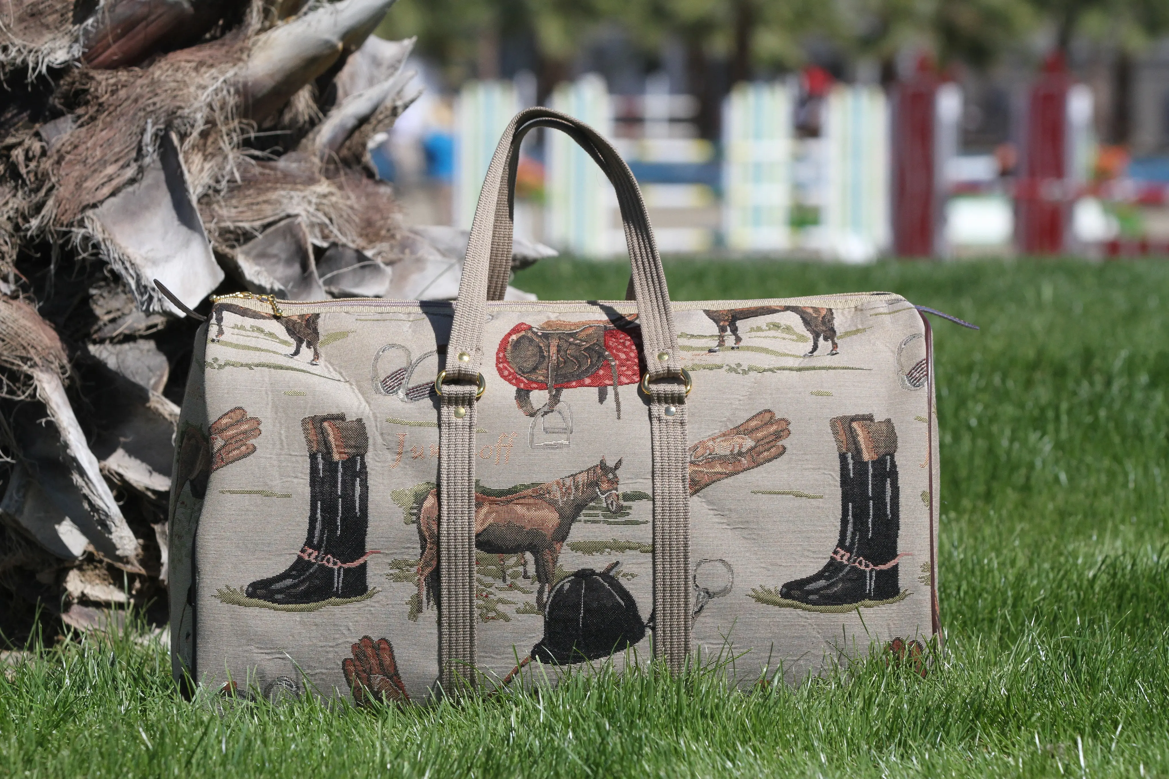 Huntley Equestrian Tapestry Duffle Bag-English Design - Image 7