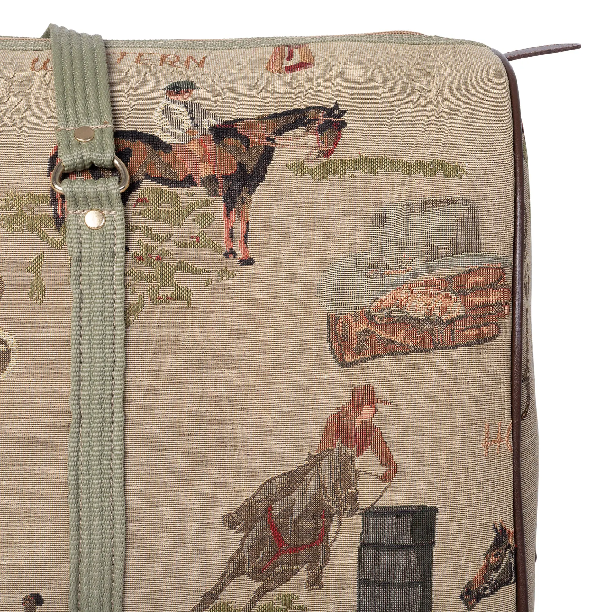 Huntley Equestrian Tapestry Duffle Bag-Western Design - Image 6
