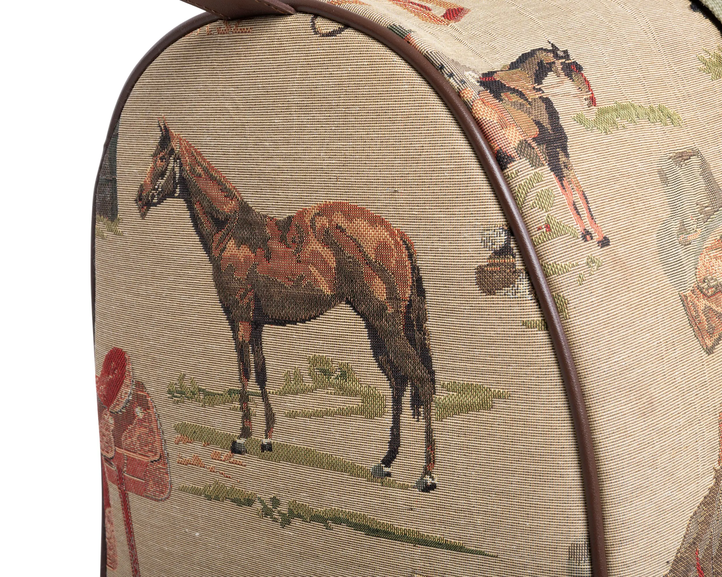 Huntley Equestrian Tapestry Duffle Bag-Western Design - Image 7