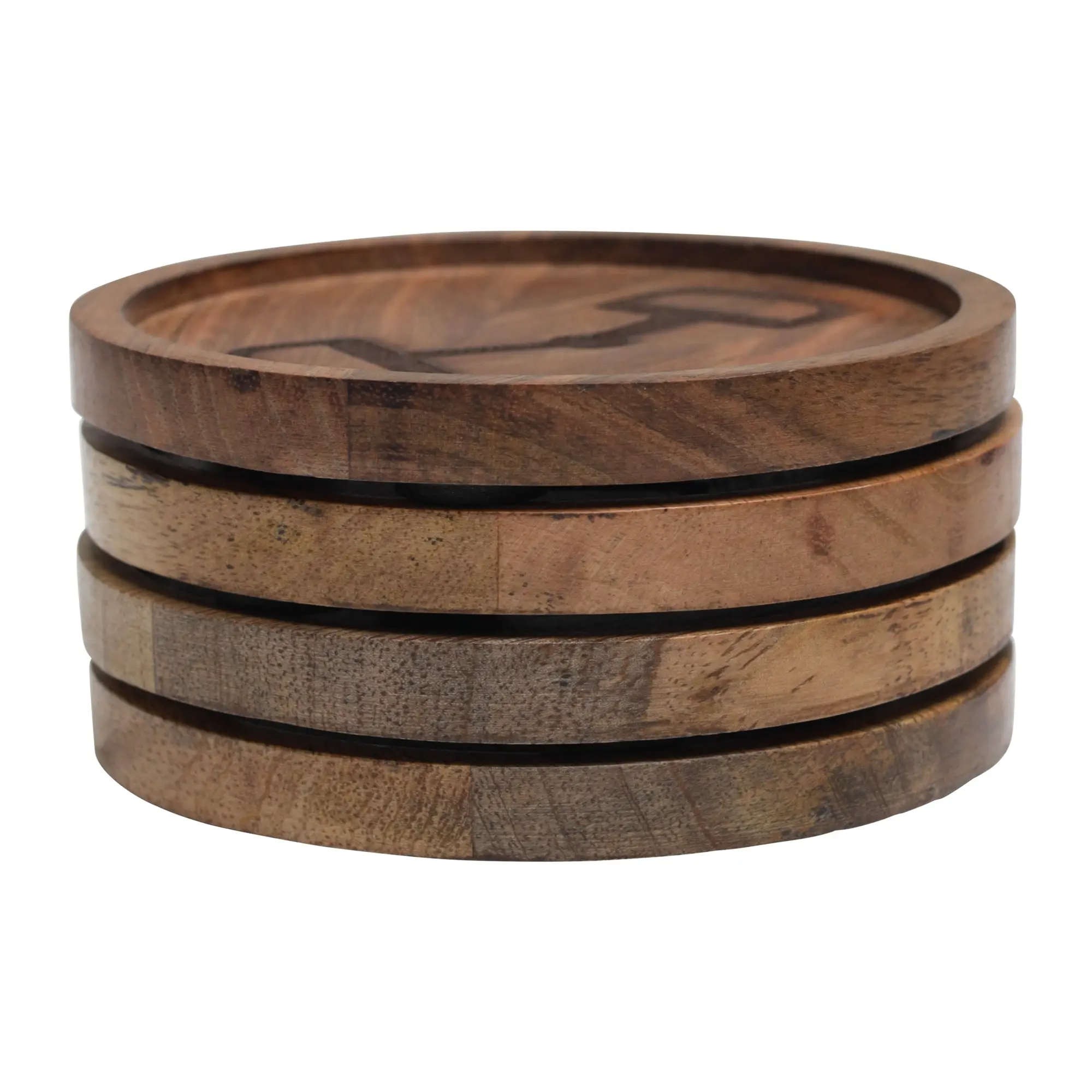 Huntley Equestrian Wooden Coasters with Decorative Bit Design, set of 4 - Image 3