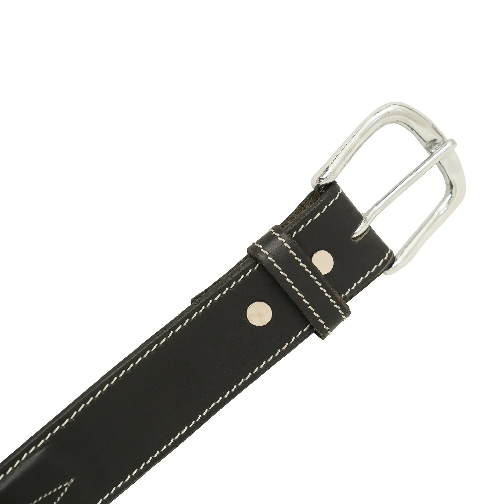 Huntley Fancy Stitched Ladies  1.5" Inch wide belt, Black - Image 4