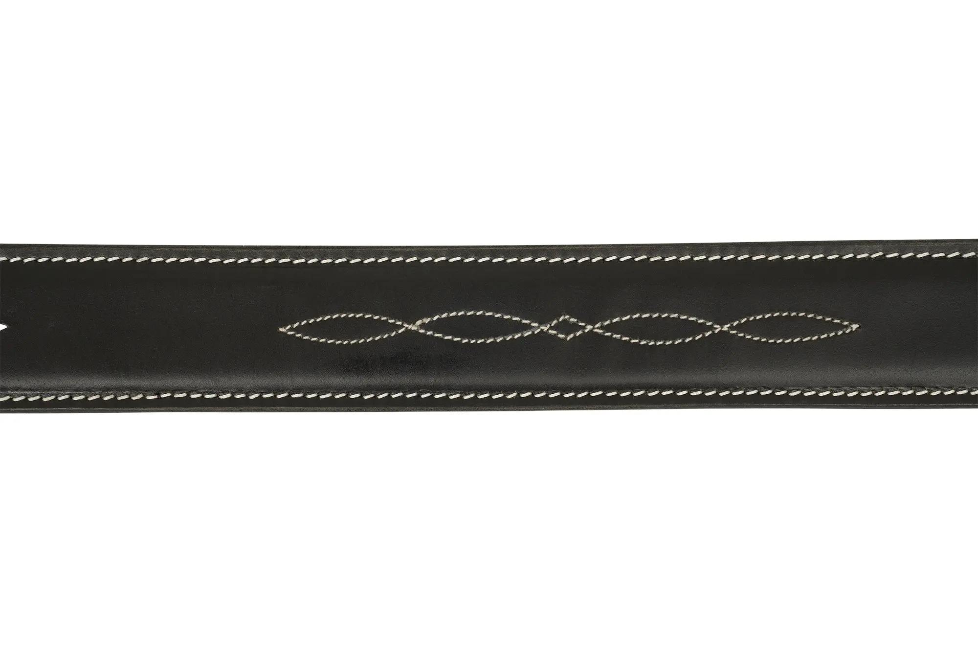 Huntley Fancy Stitched Ladies  1.5" Inch wide belt, Black - Image 5