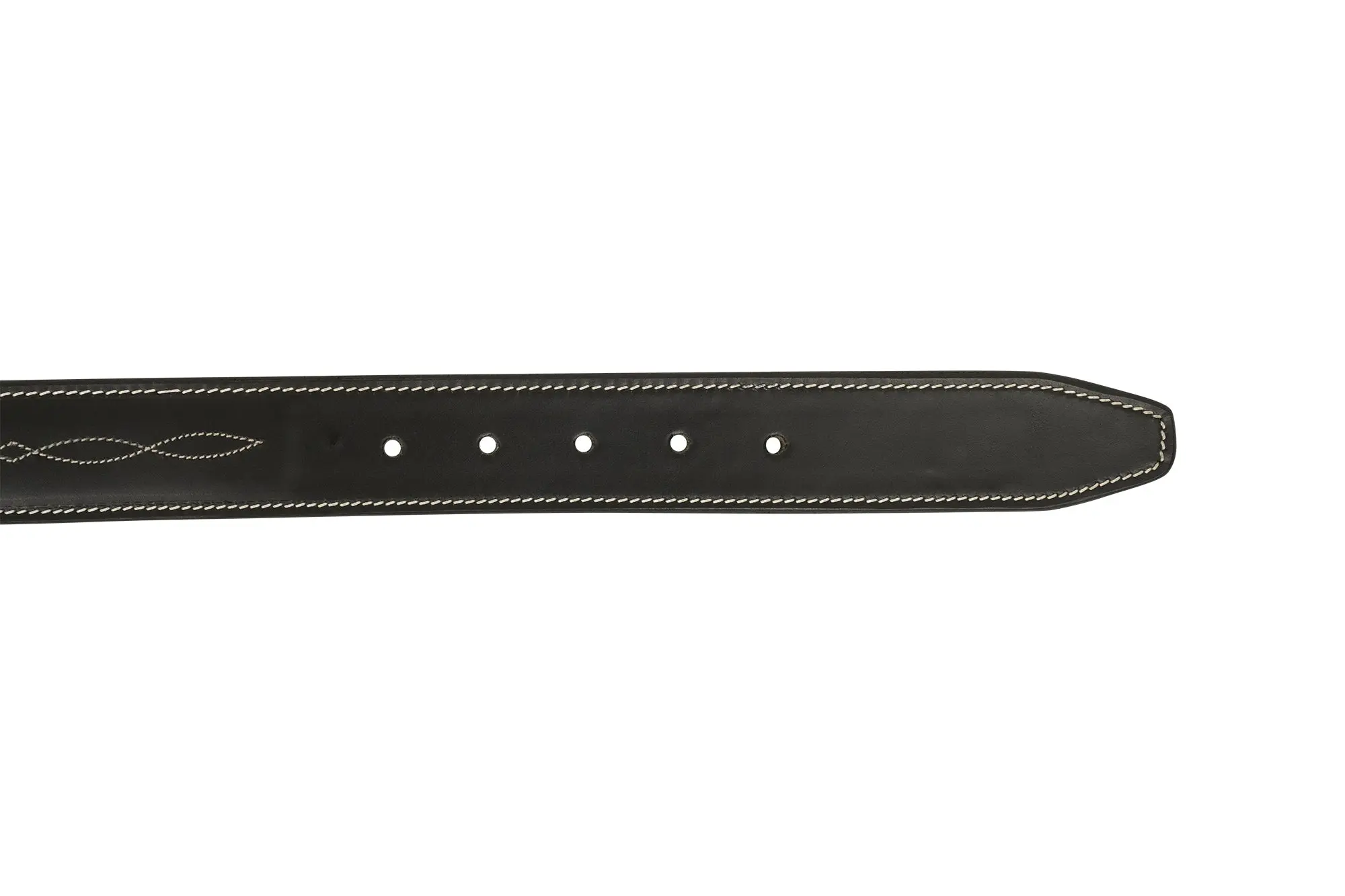 Huntley Fancy Stitched Ladies  1.5" Inch wide belt, Black - Image 6