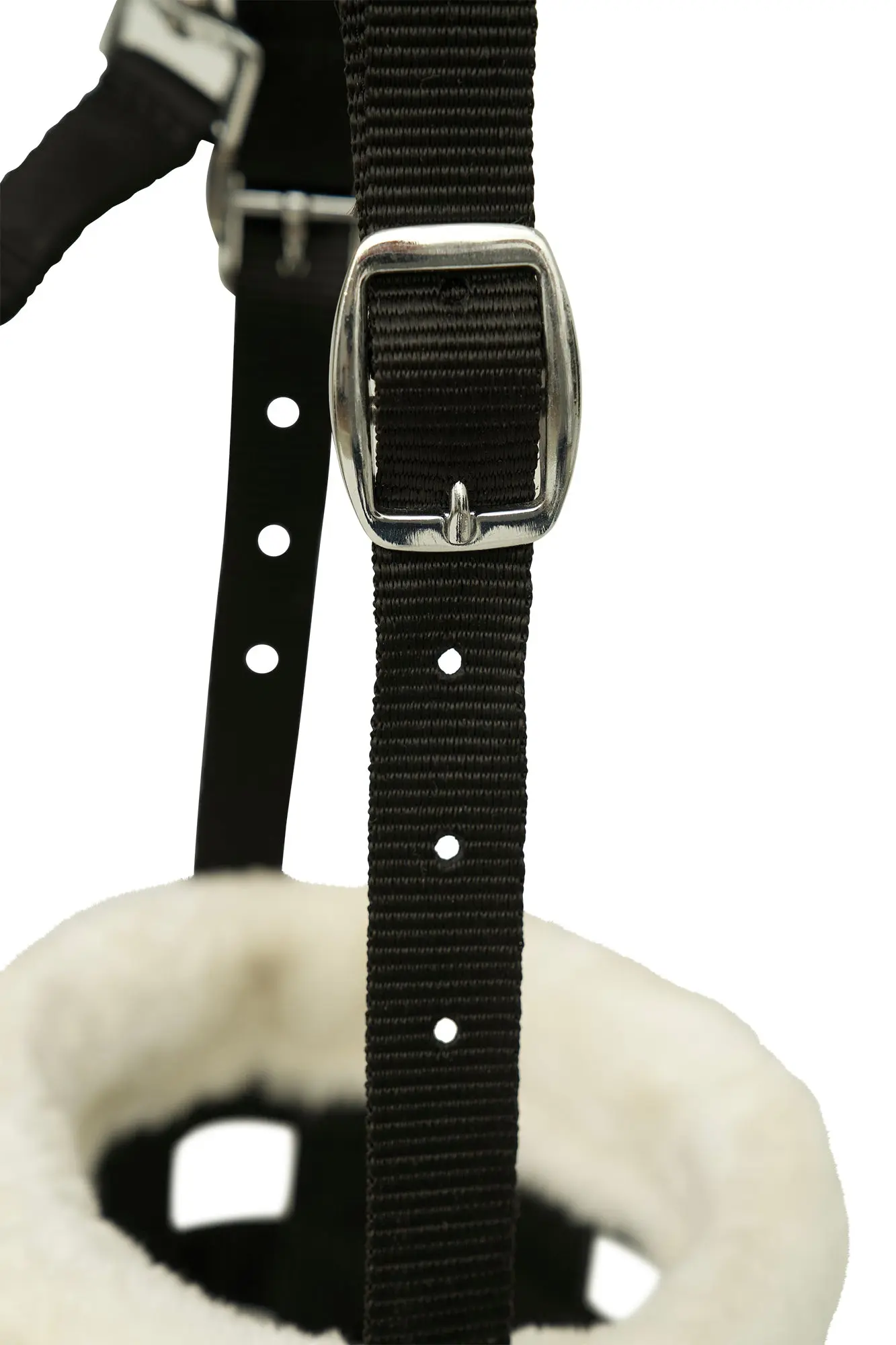 Huntley Fleece Padded Nylon Grazing Muzzle, Black - Image 3