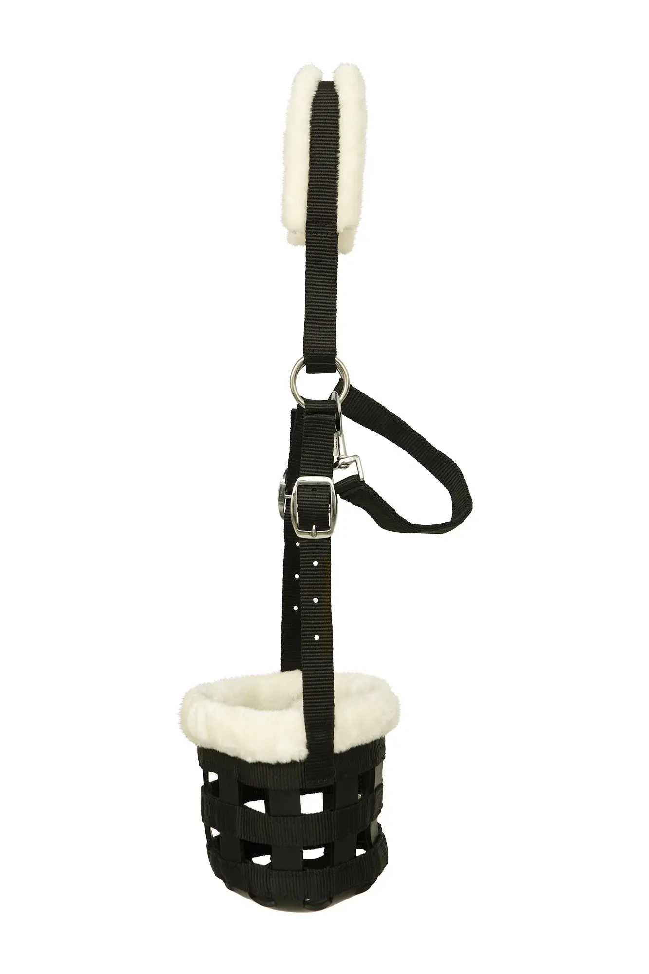 Huntley Fleece Padded Nylon Grazing Muzzle, Black - Image 9