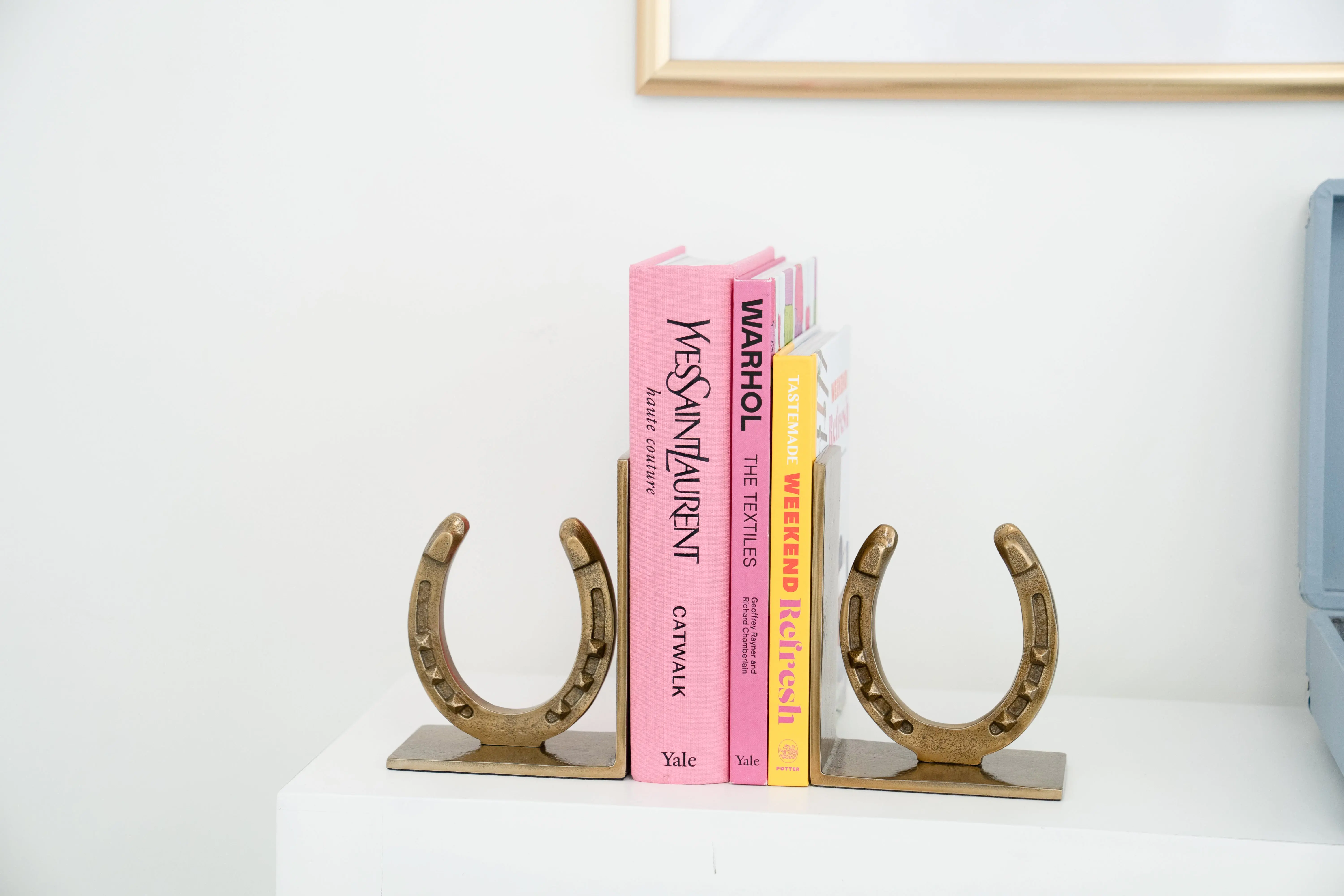 Huntley Horse shoe Bookends, Pair, Brass Antique Finish - Image 5