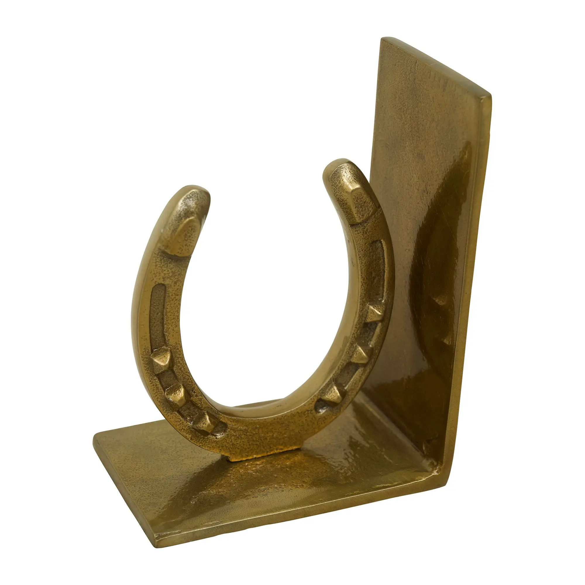 Huntley Horse shoe Bookends, Pair, Brass Antique Finish - Image 8