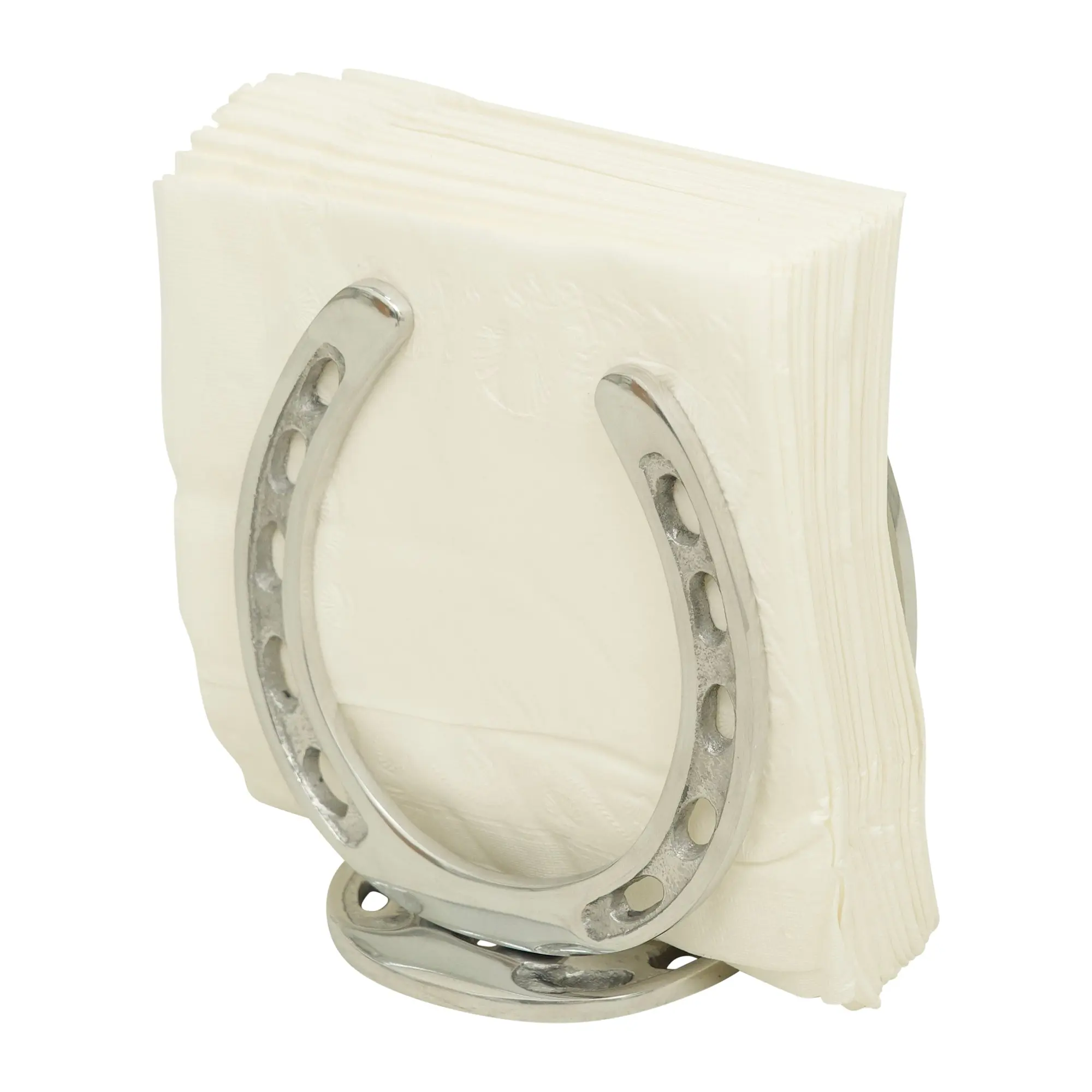 Huntley Horseshoe Napkin Holder, Aluminum Silver Finish - Image 11