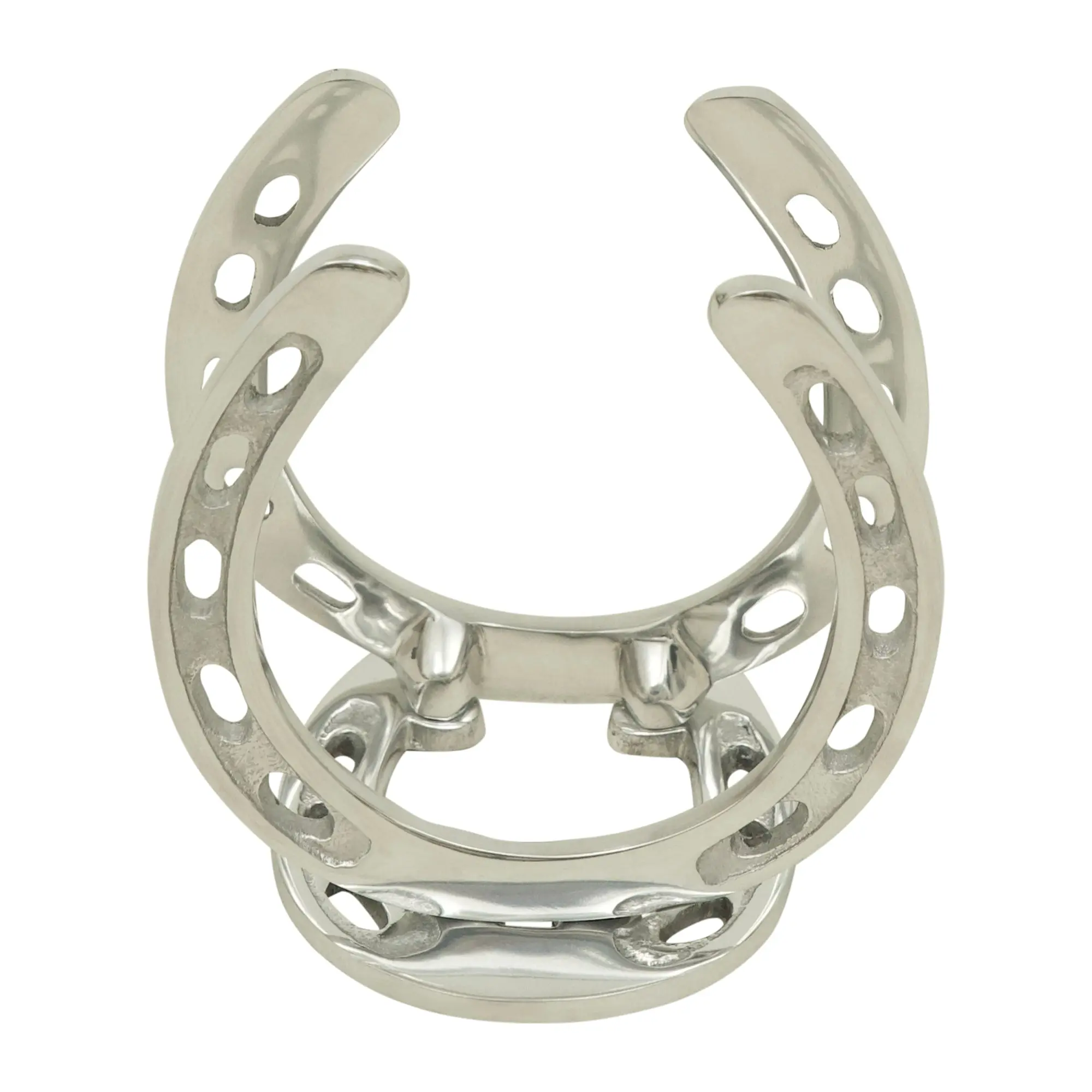 Huntley Horseshoe Napkin Holder, Aluminum Silver Finish - Image 5