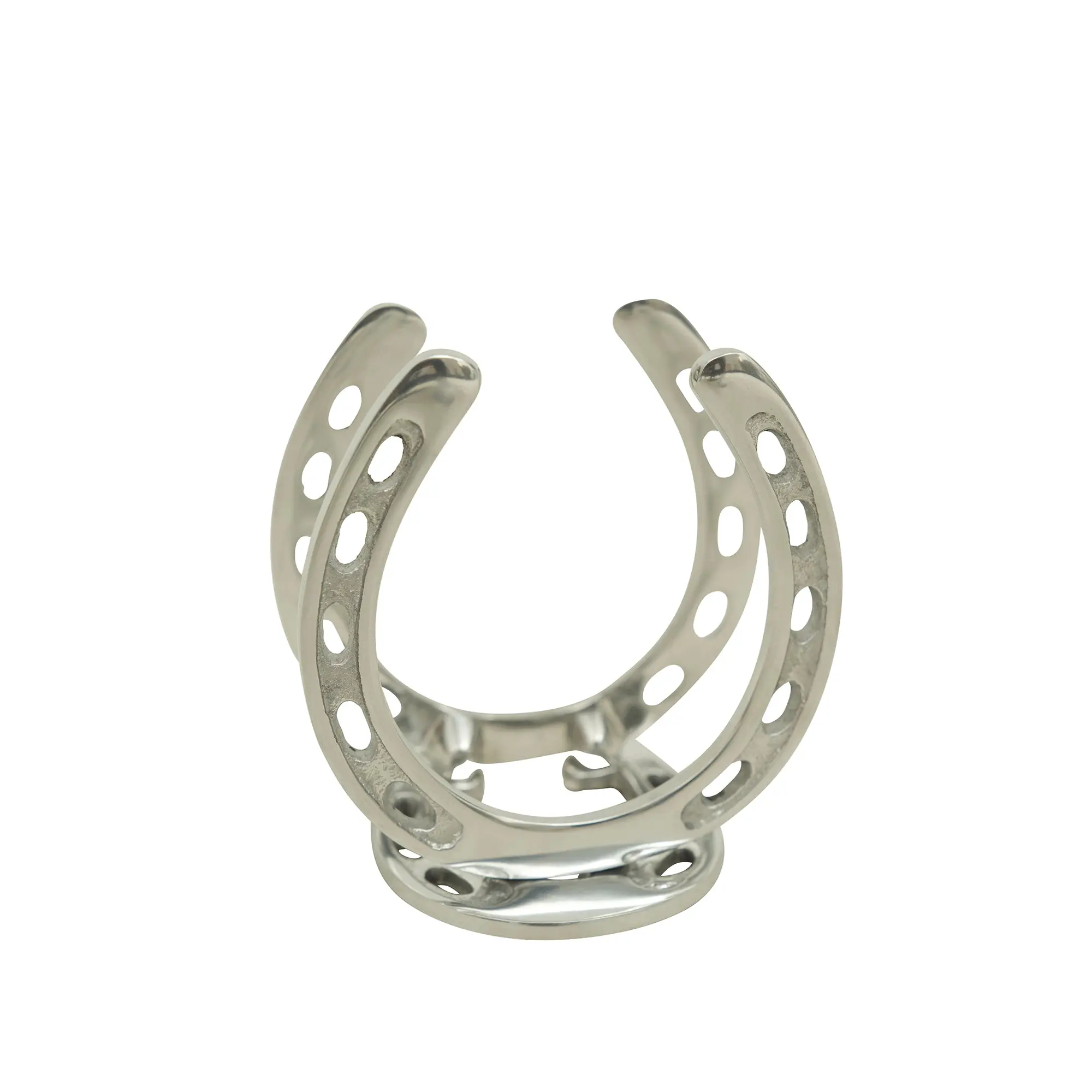 Huntley Horseshoe Napkin Holder, Aluminum Silver Finish - Image 6