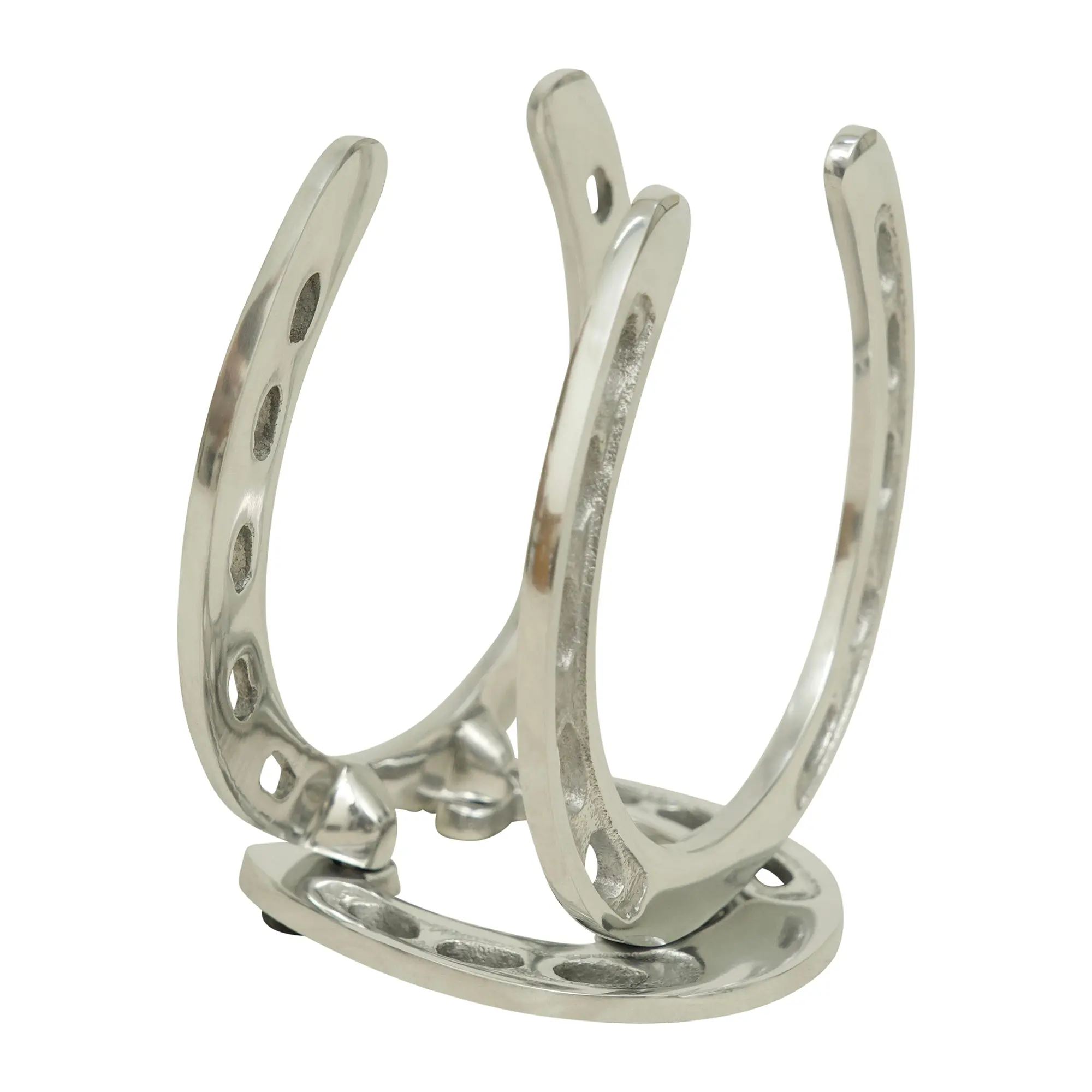 Huntley Horseshoe Napkin Holder, Aluminum Silver Finish - Image 7