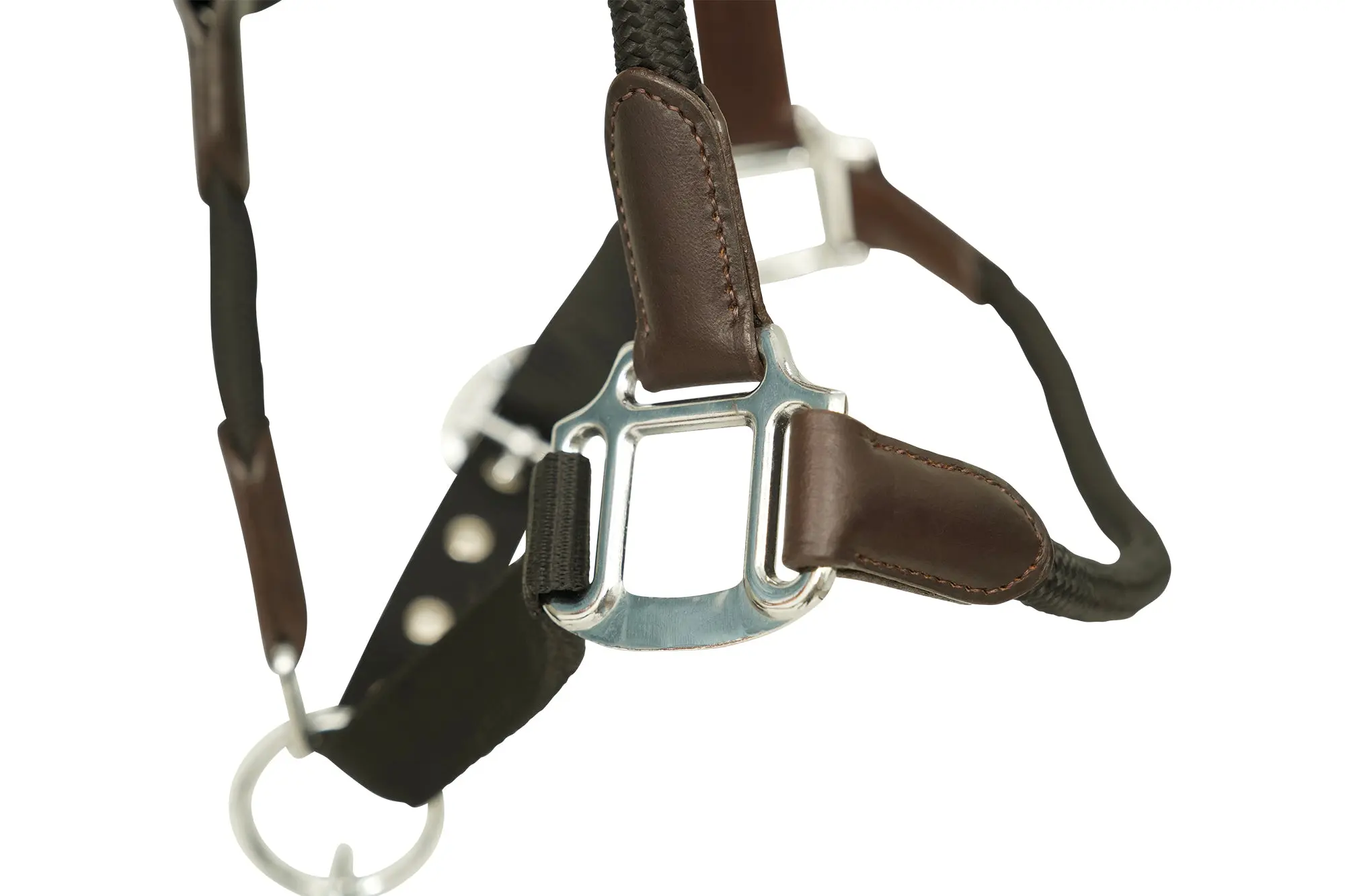 Huntley Nylon Halter and Removable Lead with Snap, Black - Image 4