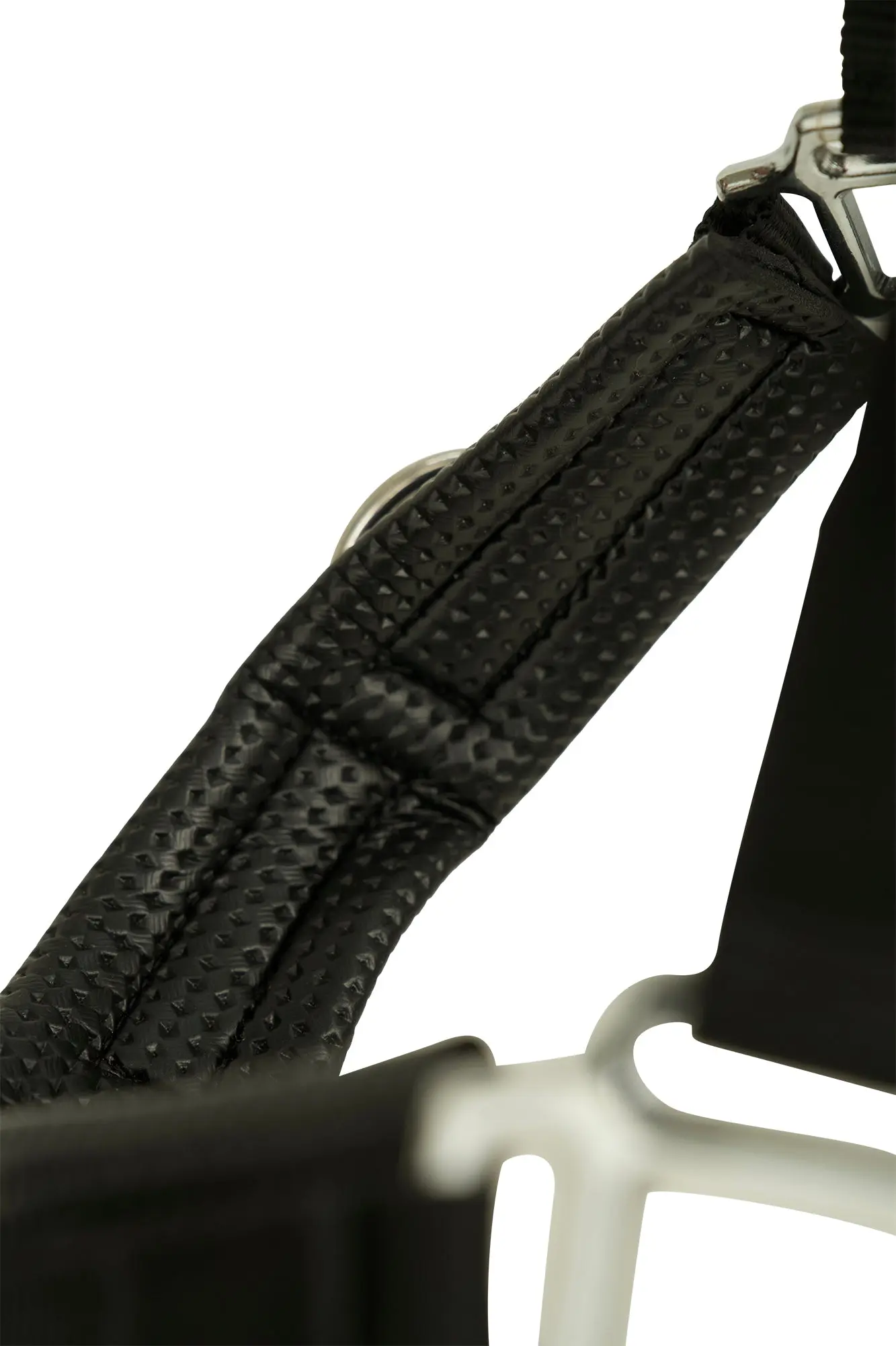 Huntley Nylon Padded Lunging Caveson, Black - Image 8