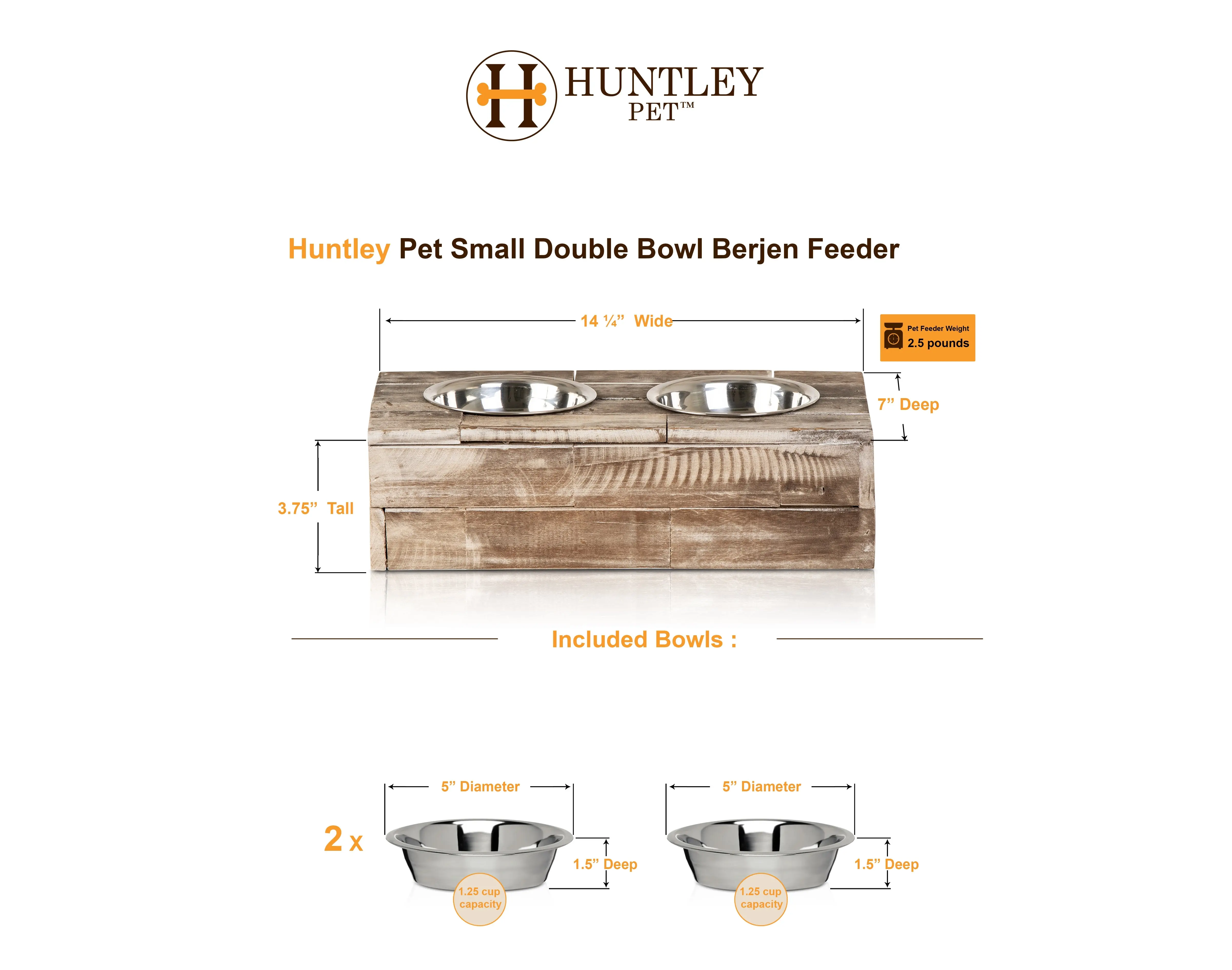 Huntley Pet Elevated Dog and Cat Double Bowl Feeder - Image 8