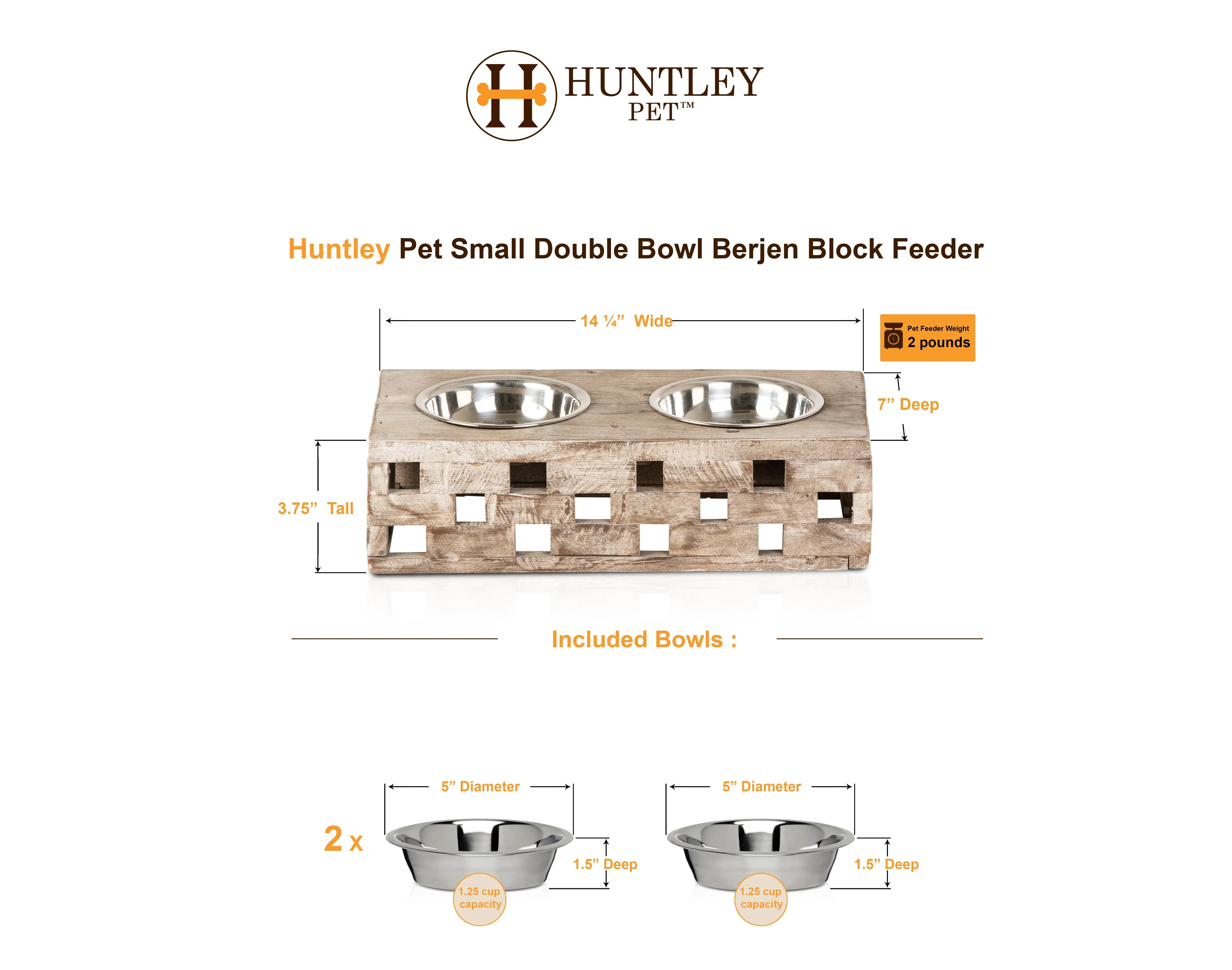 Huntley Pet Elevated Dog and Cat Double Bowl Feeder - Image 9