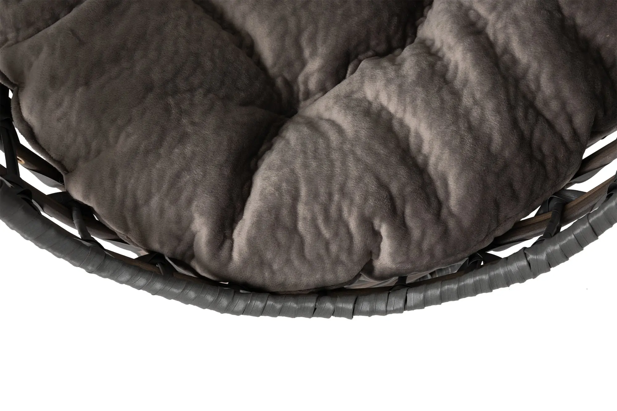Huntley Pet Hemisphere Rattan Pet Bed, Elevated With Cushion - Image 6