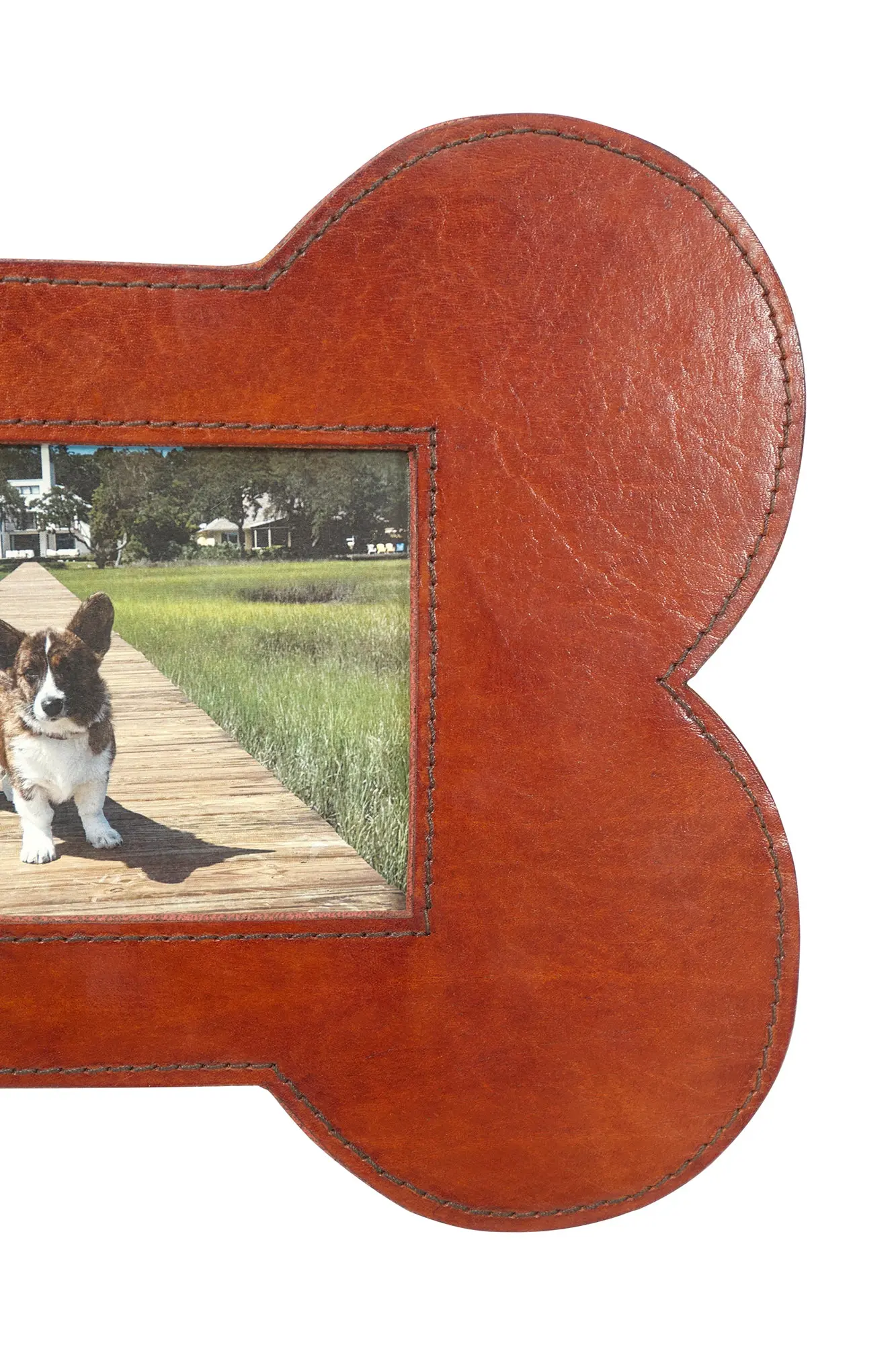 Huntley Pet Leather Bone Shaped Picture Frame, 4x6 - Image 6