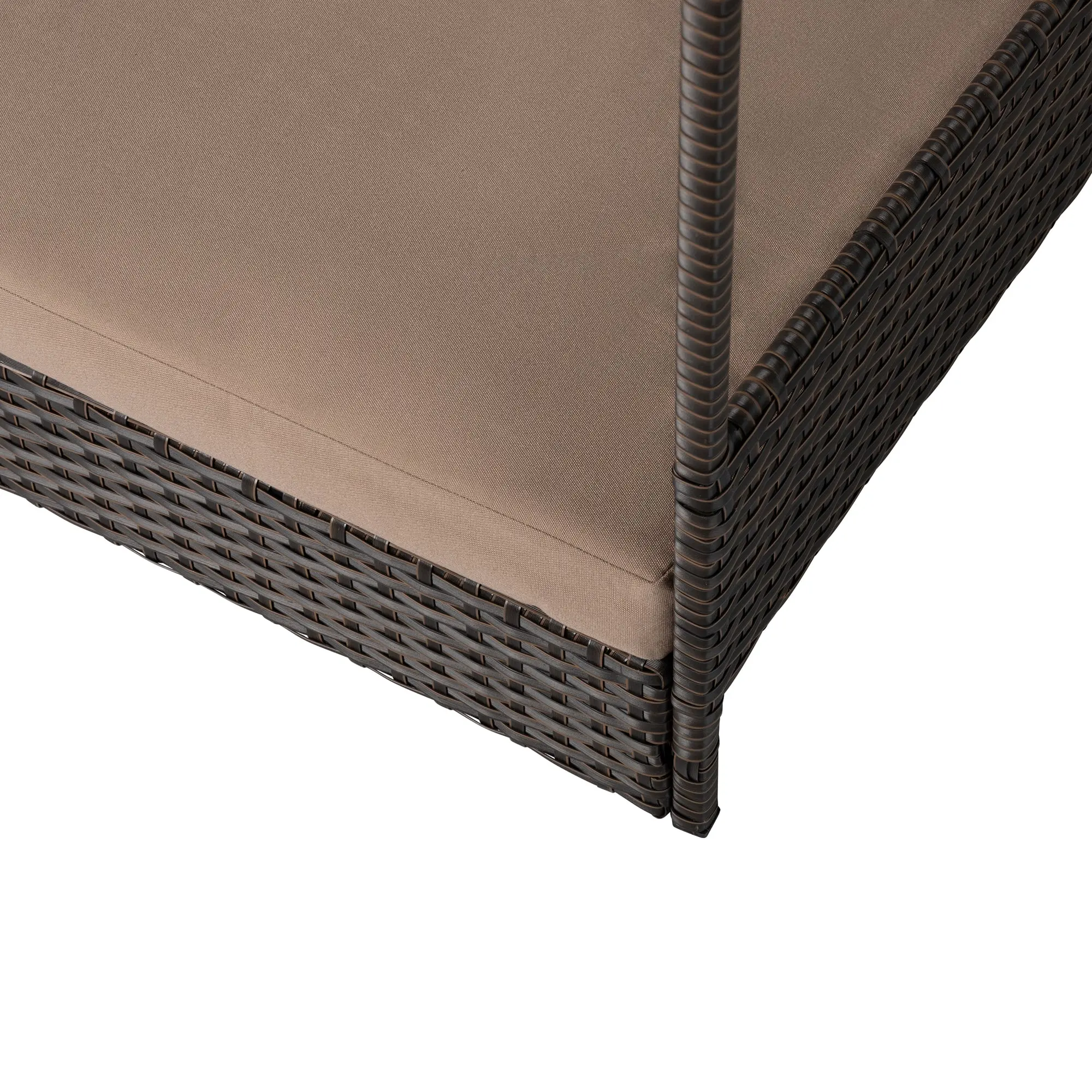 Huntley Pet Rattan Wicker Indoor Outdoor Cabana Raised Pet Bed - Image 8