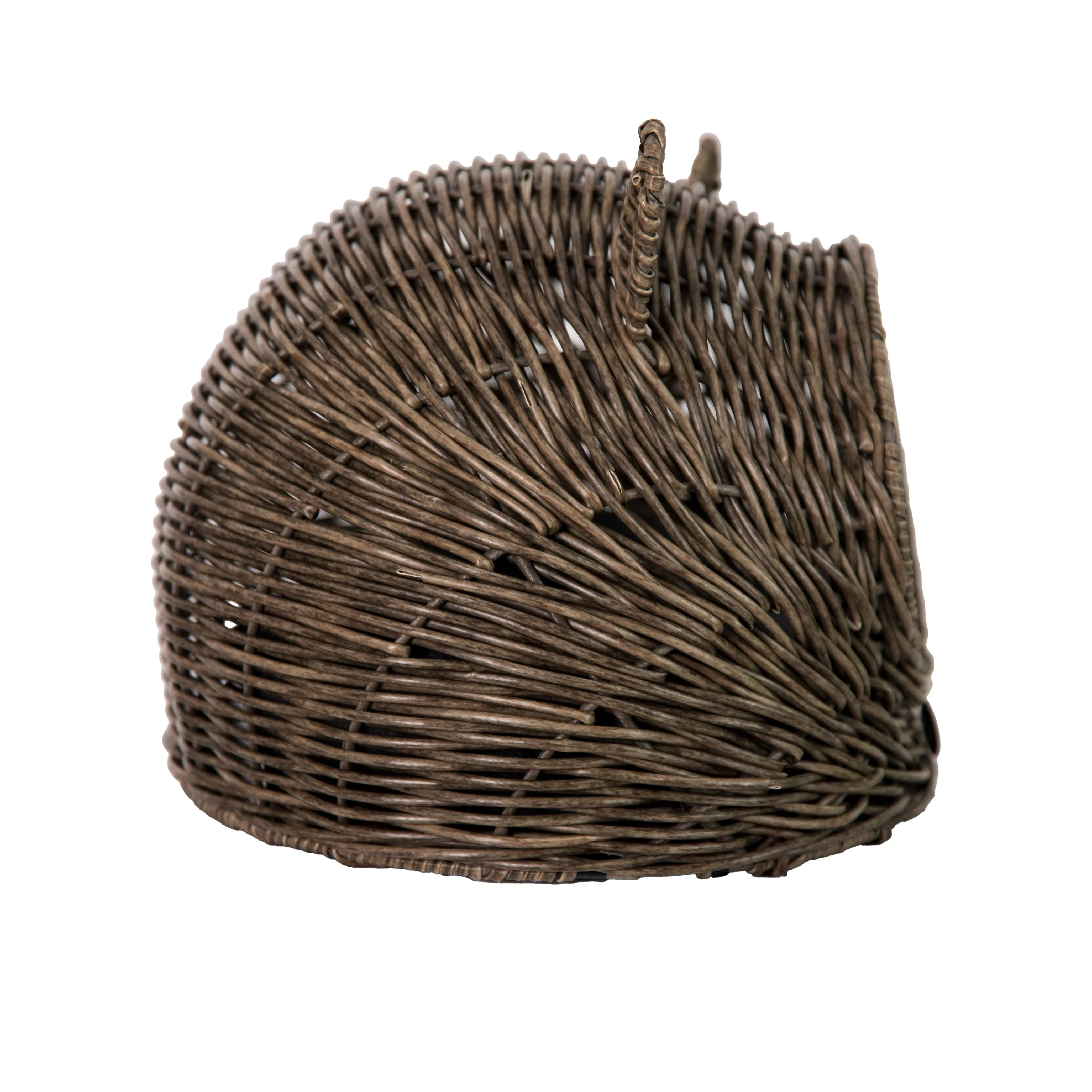 Huntley Pet Wicker Cat Shaped Play House Pet Bed with Cushion - Image 3