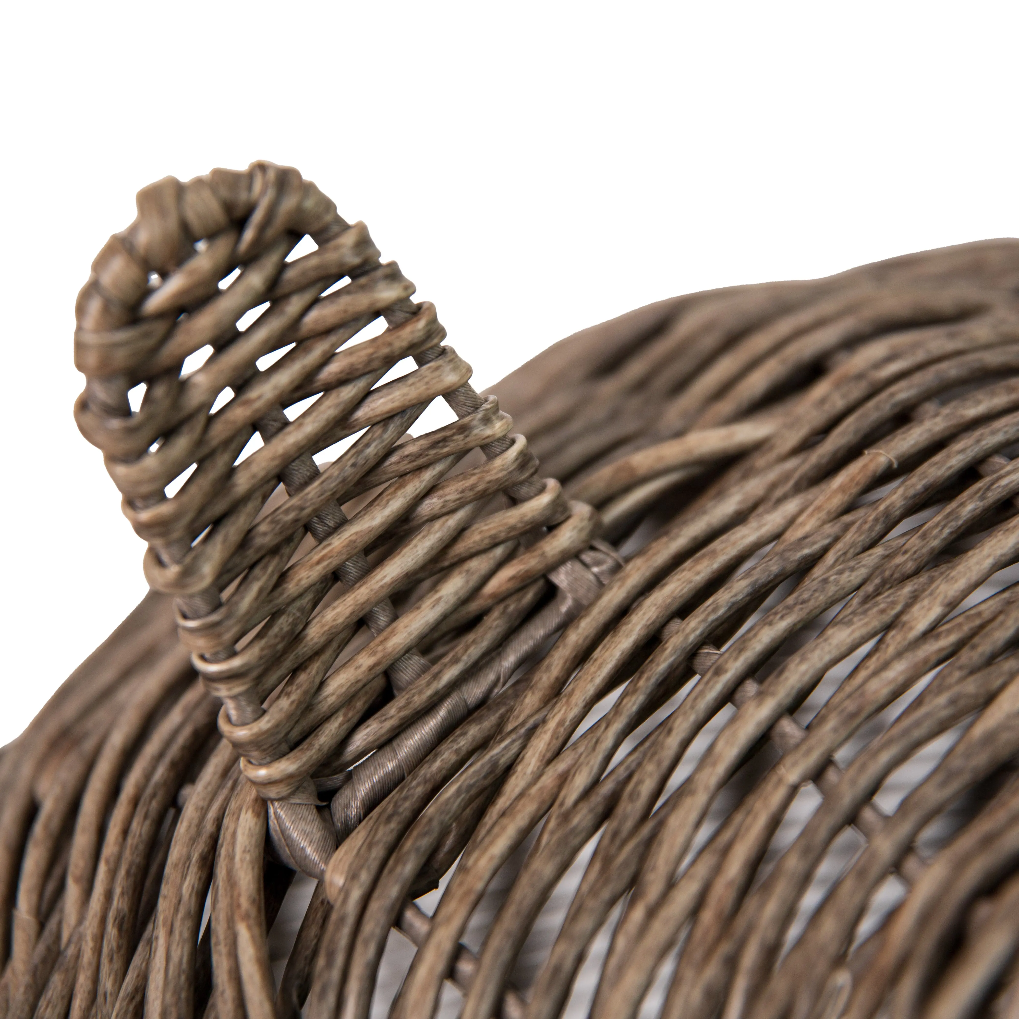 Huntley Pet Wicker Cat Shaped Play House Pet Bed with Cushion - Image 4