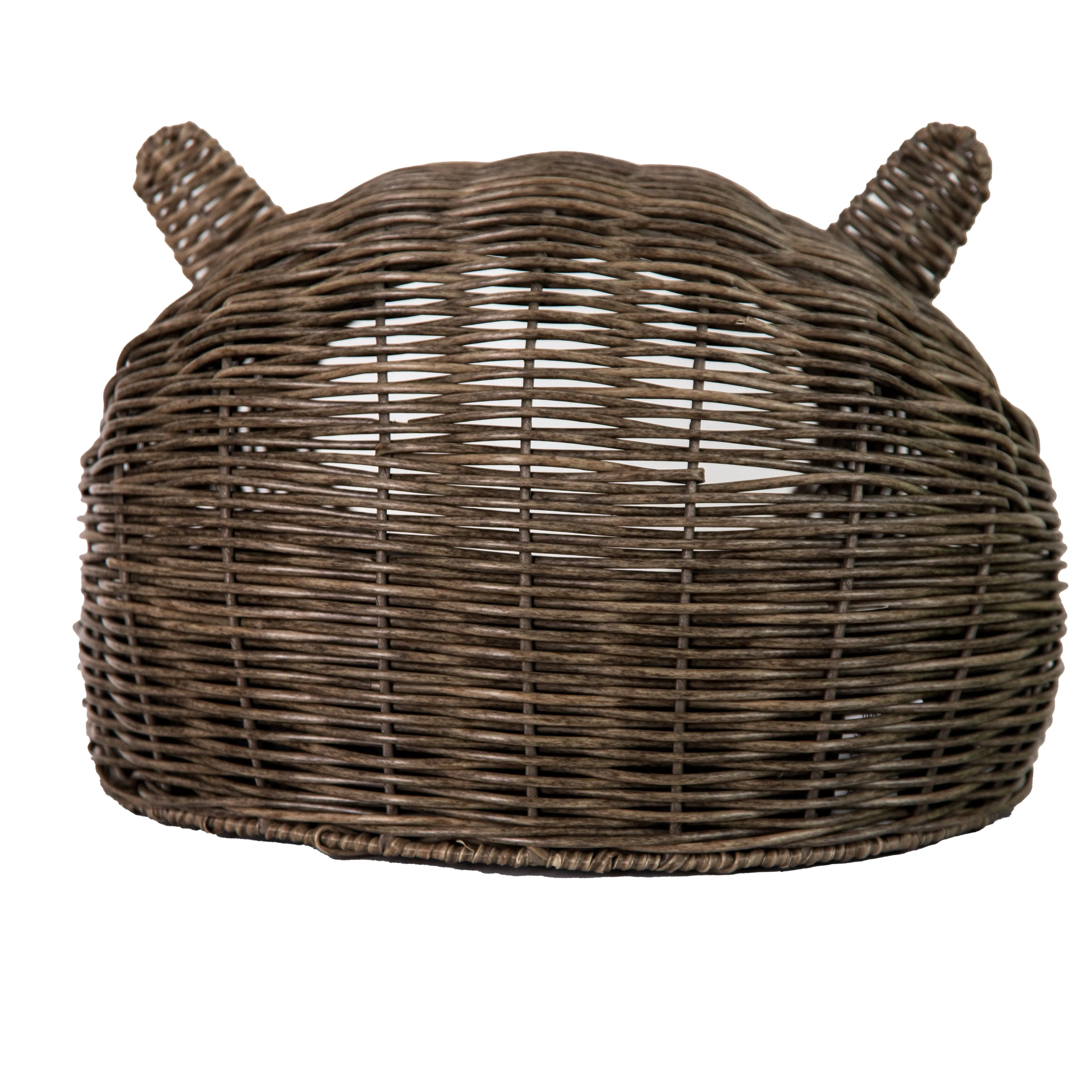 Huntley Pet Wicker Cat Shaped Play House Pet Bed with Cushion - Image 5
